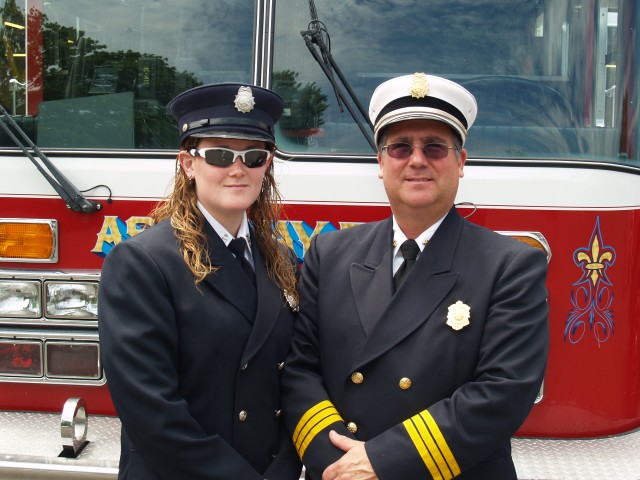 OPEN HOUSE  5/31/2009   Kaity and Ass't. Chief Kevin Broccolo